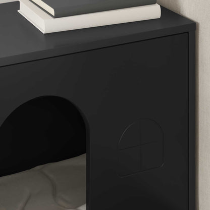 vidaXL Cat House Black 51 x 30 x 52 cm Engineered Wood 4