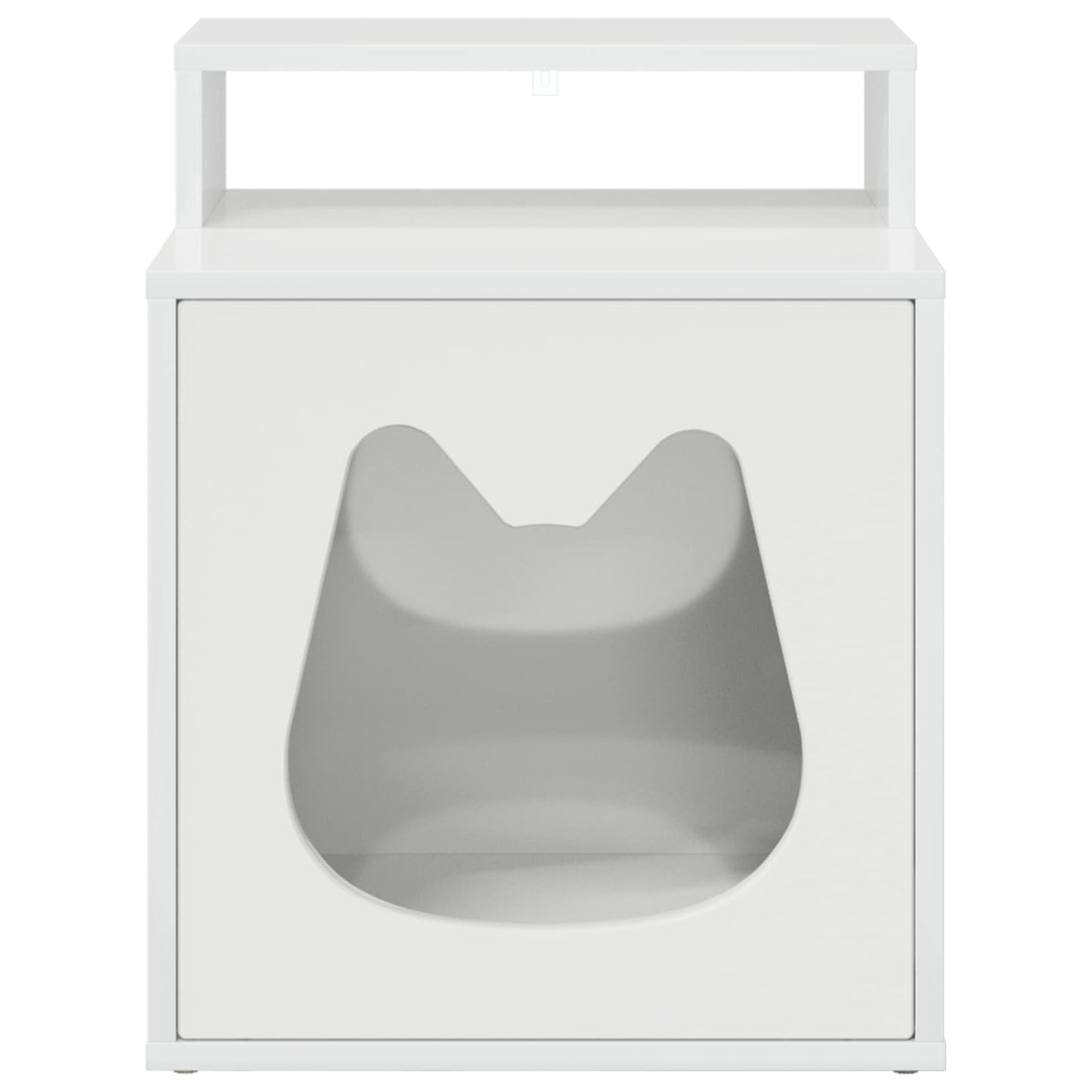 vidaXL Cat House Gloss White 42.5 x 40 x 53.5 cm Engineered Wood 5