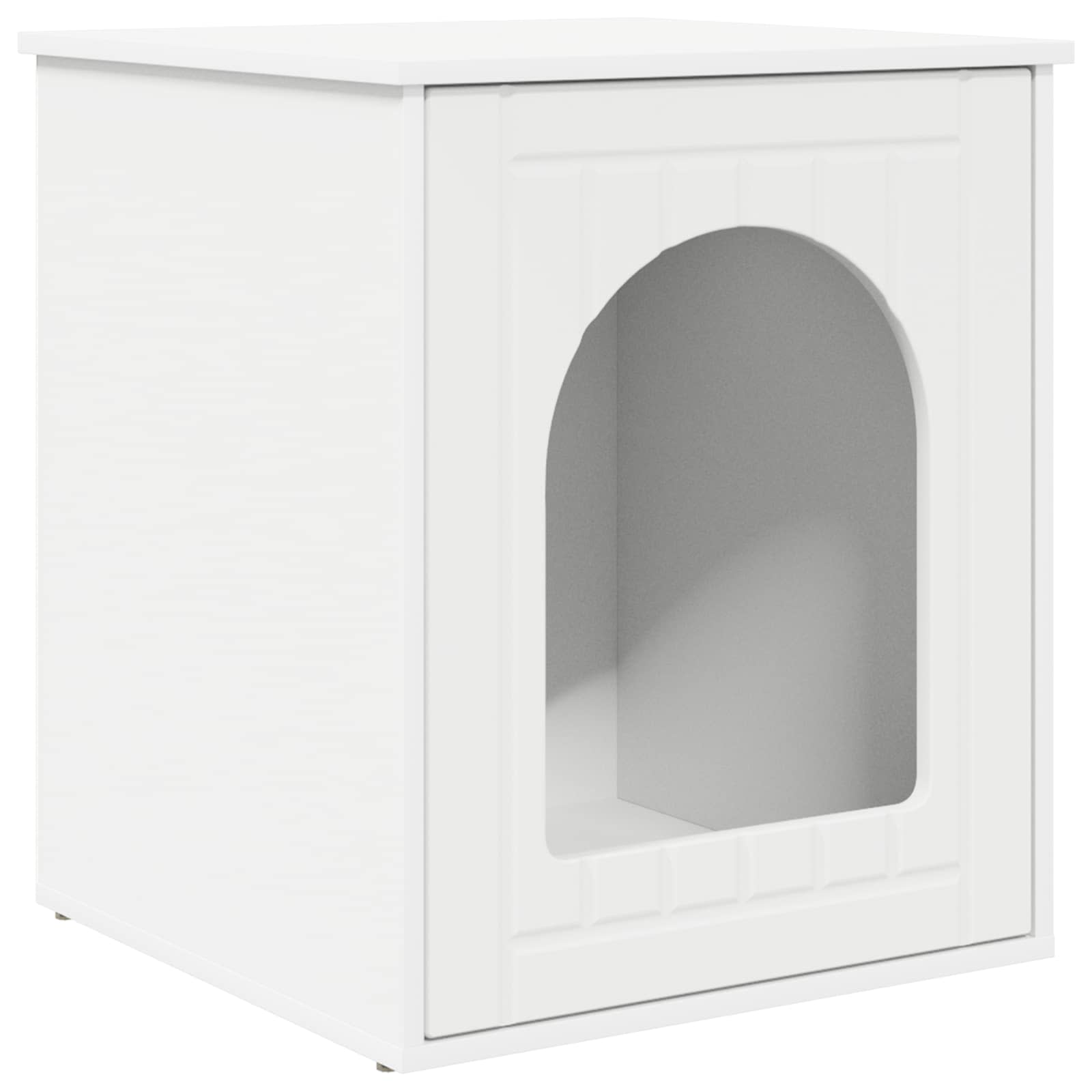 vidaXL Cat House White 53 x 52 x 62 cm Engineered Wood 2