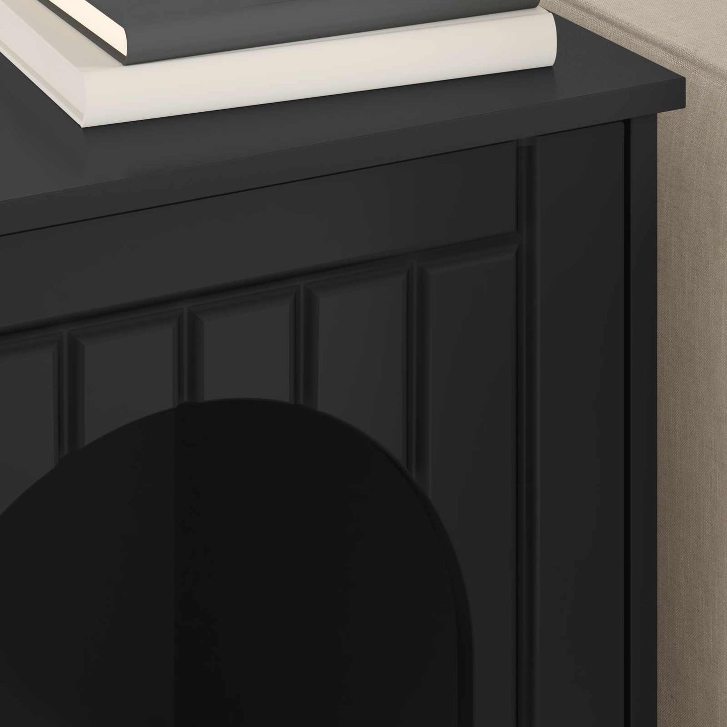vidaXL Cat House Black 53 x 52 x 62 cm Engineered Wood 4
