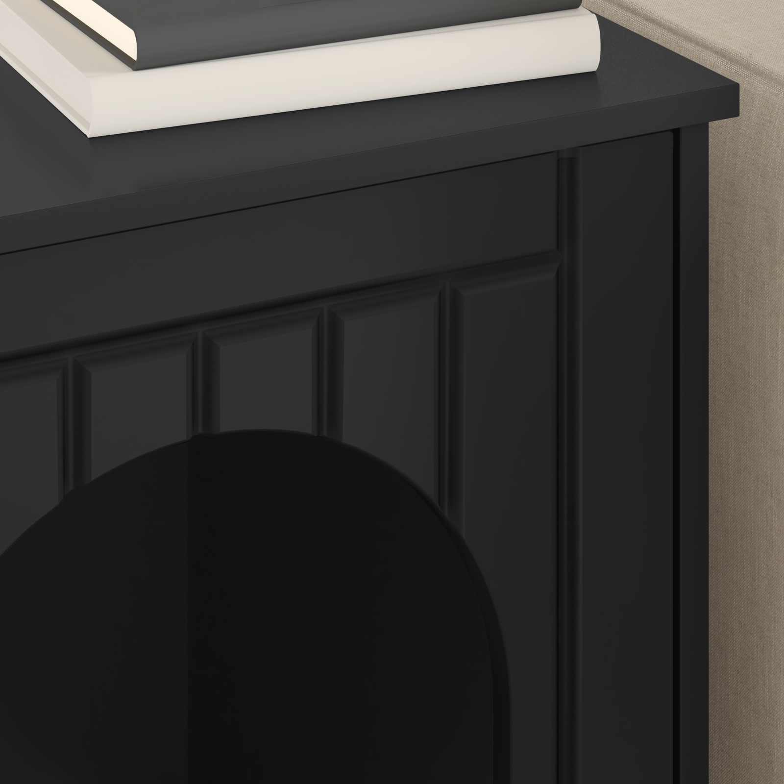 vidaXL Cat House Black 53 x 52 x 62 cm Engineered Wood 4