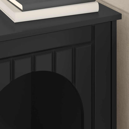 vidaXL Cat House Black 53 x 52 x 62 cm Engineered Wood 4
