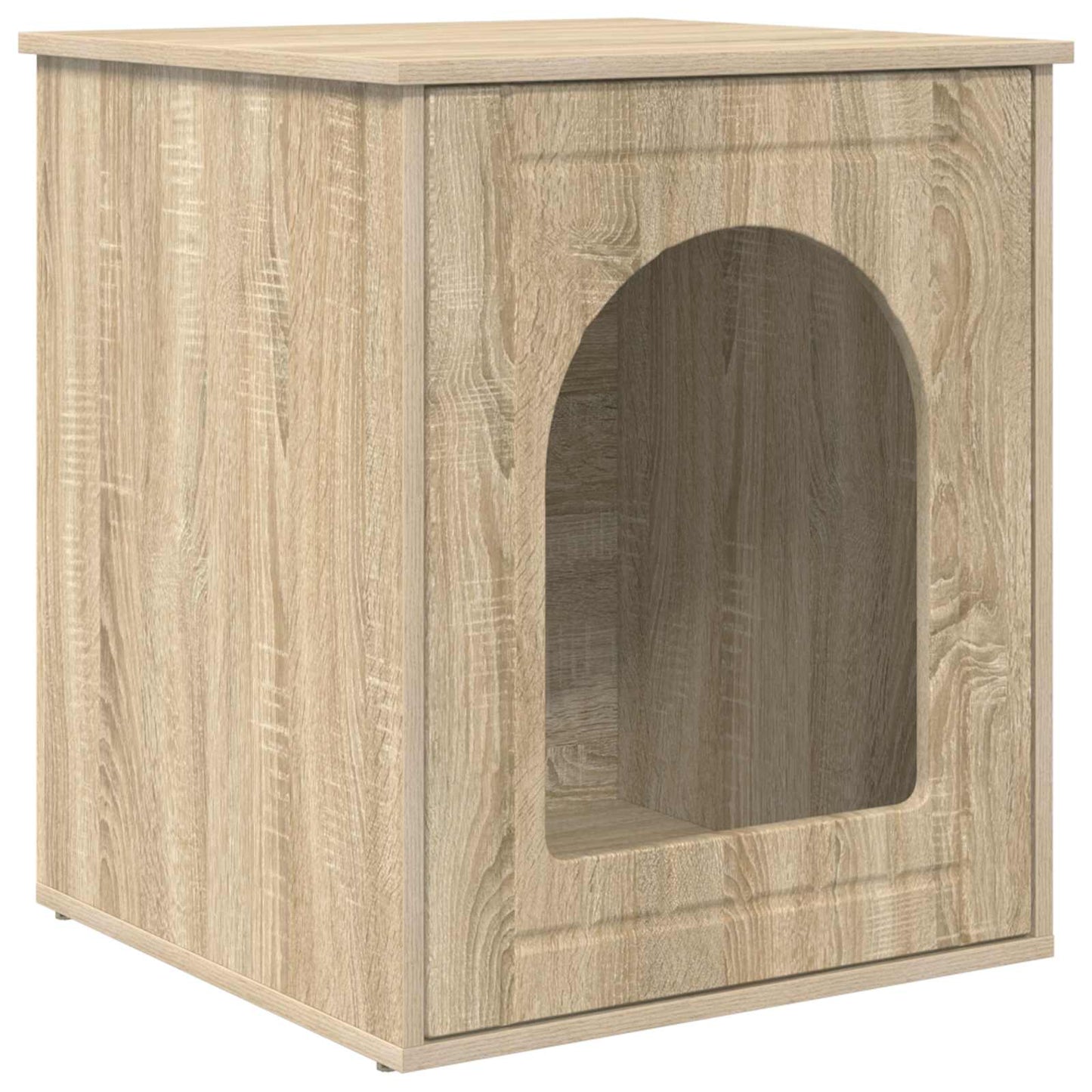 vidaXL Cat House Sonoma 53 x 52 x 62 cm Engineered Wood 2