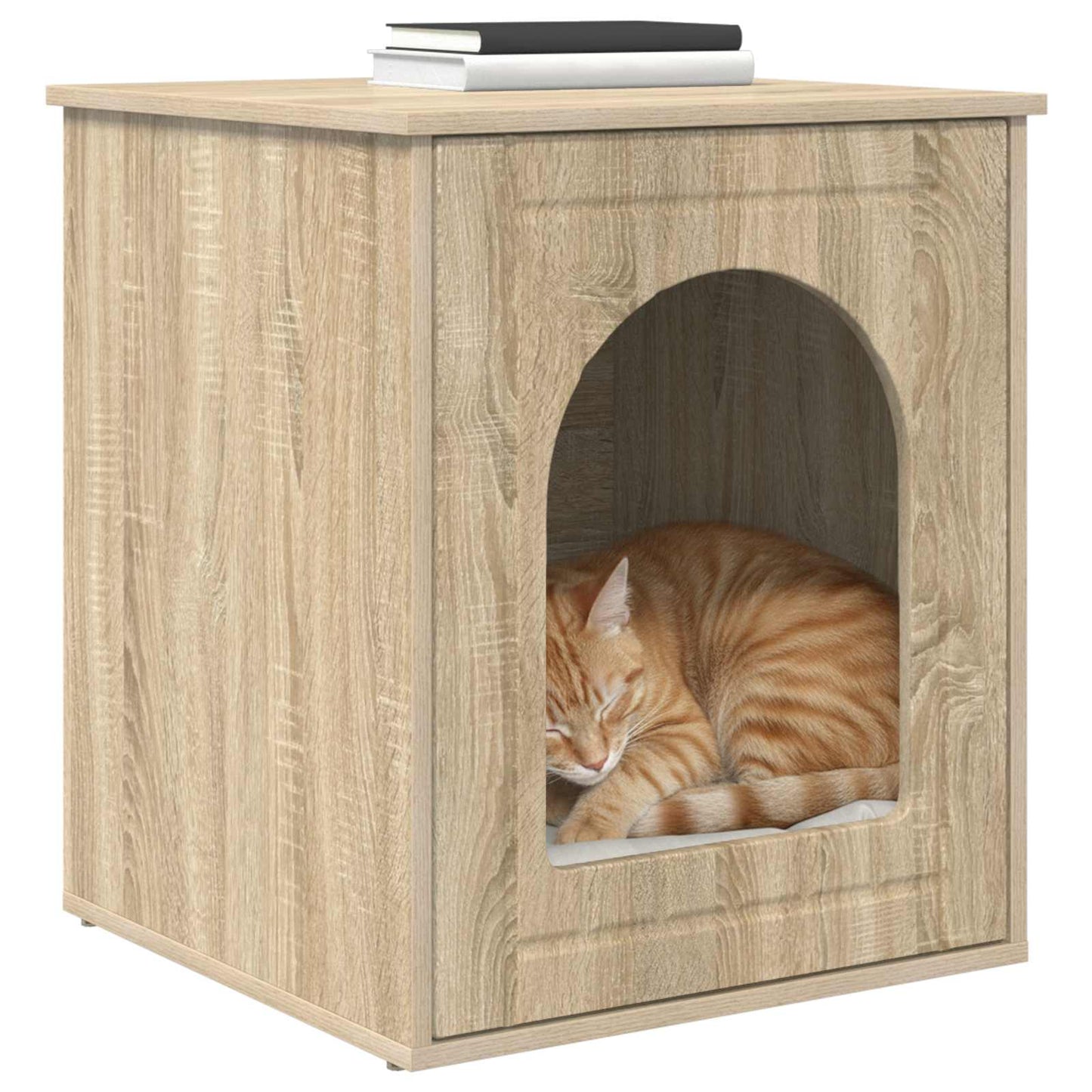 vidaXL Cat House Sonoma 53 x 52 x 62 cm Engineered Wood 3