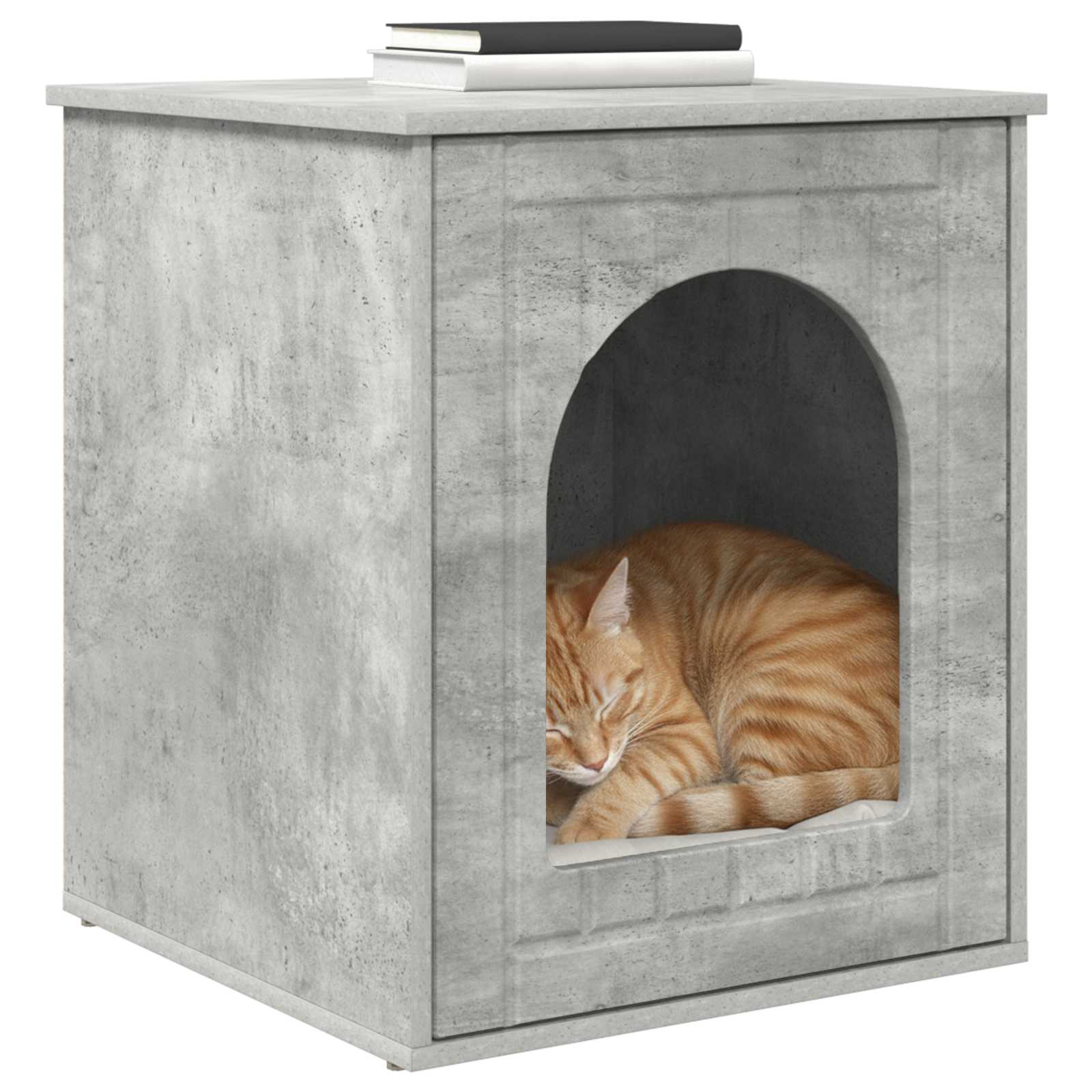 vidaXL Cat House Concerte 53 x 52 x 62 cm Engineered Wood 3