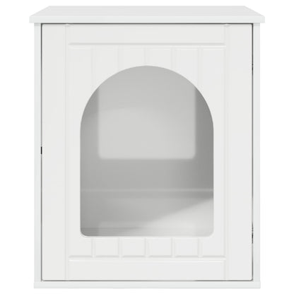 vidaXL Cat House Gloss White 53 x 52 x 62 cm Engineered Wood 6