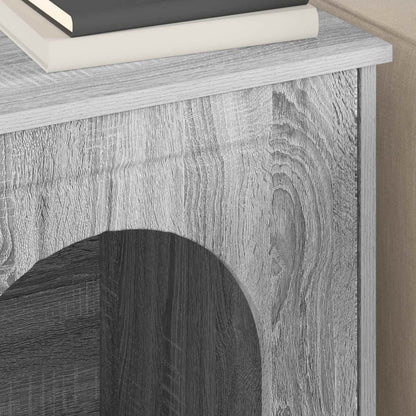 vidaXL Cat House Grey Sonoma 53 x 52 x 62 cm Engineered Wood 4