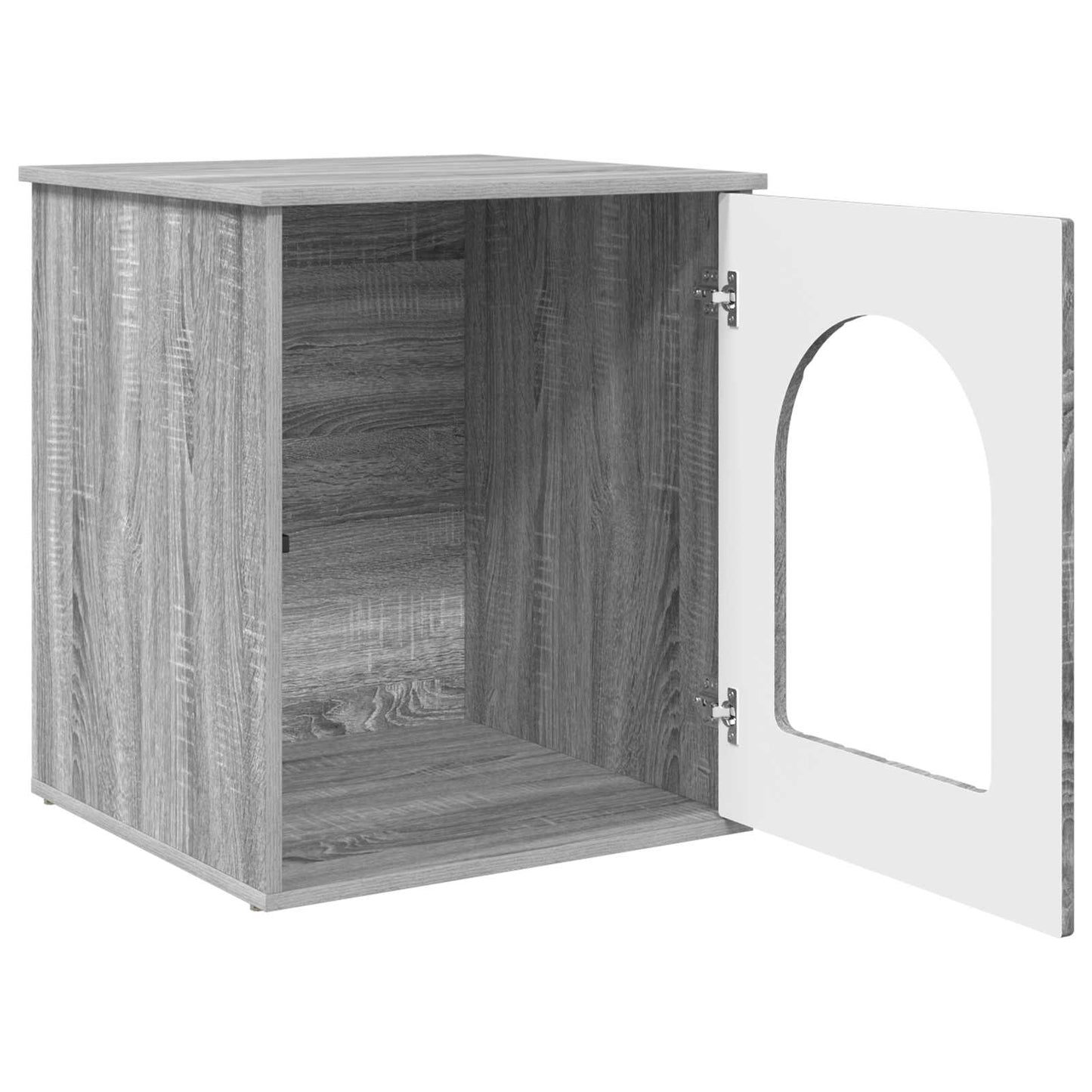 vidaXL Cat House Grey Sonoma 53 x 52 x 62 cm Engineered Wood 5