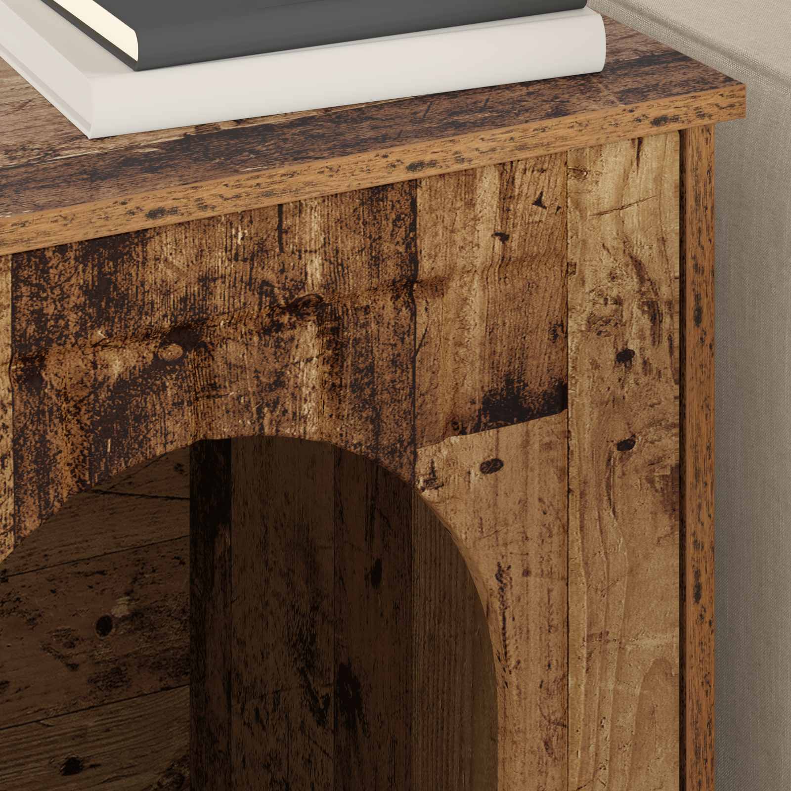 vidaXL Cat House Old Wood 53 x 52 x 62 cm Engineered Wood 4