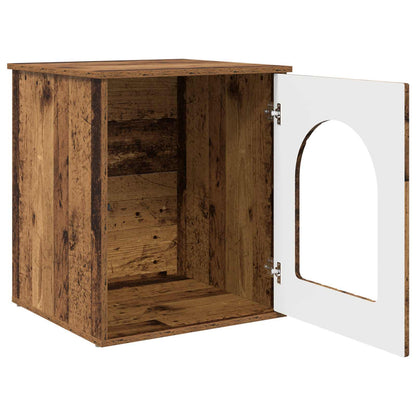 vidaXL Cat House Old Wood 53 x 52 x 62 cm Engineered Wood 5