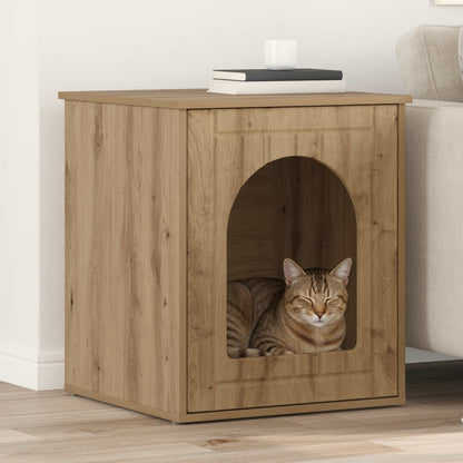 vidaXL Cat House Artisian Oak 53 x 52 x 62 cm Engineered Wood 1