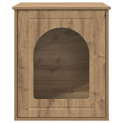 vidaXL Cat House Artisian Oak 53 x 52 x 62 cm Engineered Wood 6