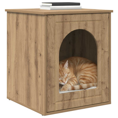 vidaXL Cat House Artisian Oak 53 x 52 x 62 cm Engineered Wood 3