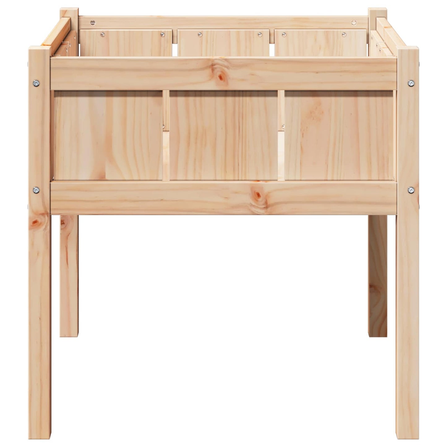 vidaXL Garden Planter Nature 70 x 70 x 70 cm Solid Pine Wood 4