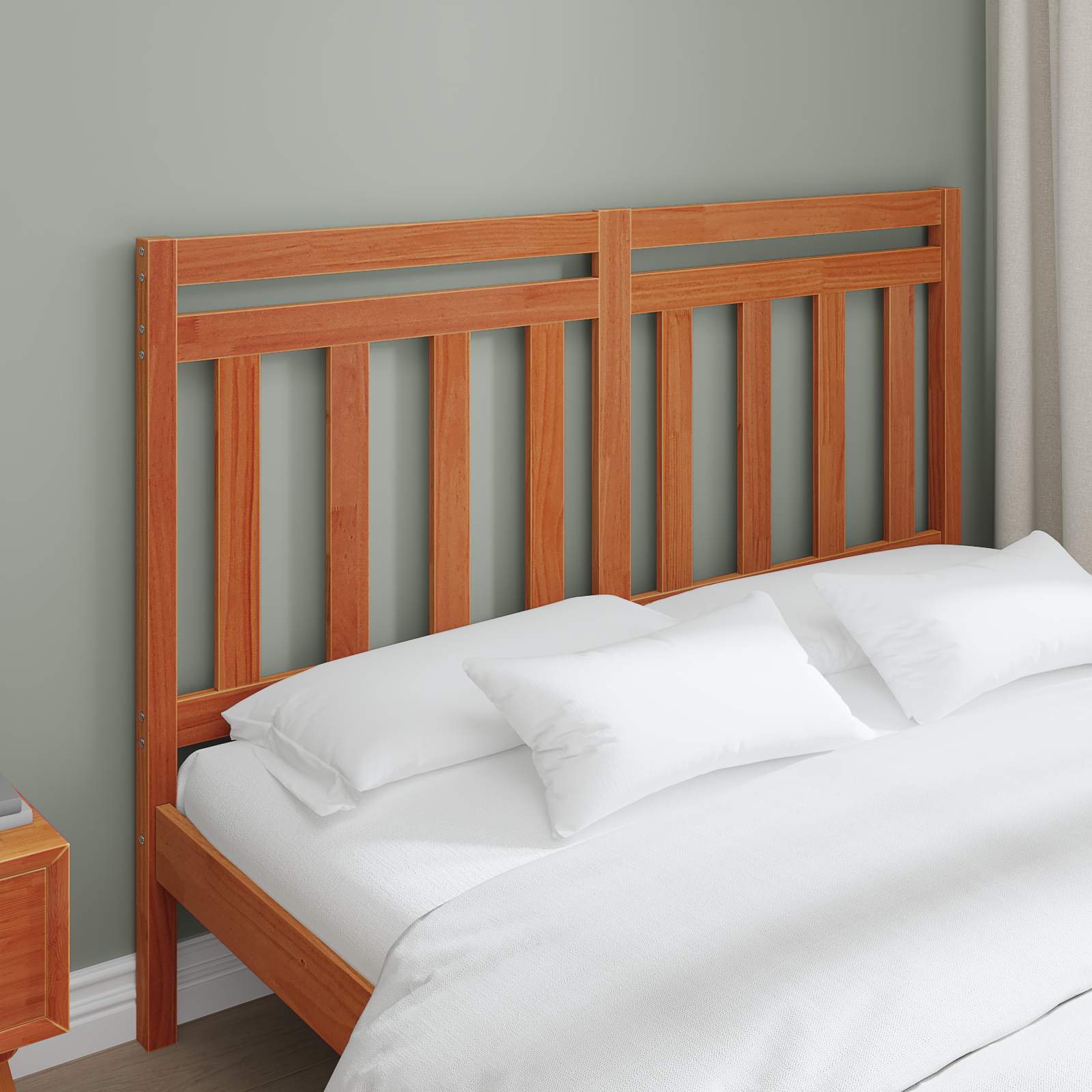 vidaXL Headboard with Headboard Wax Brown 145.5 x 100 cm 1