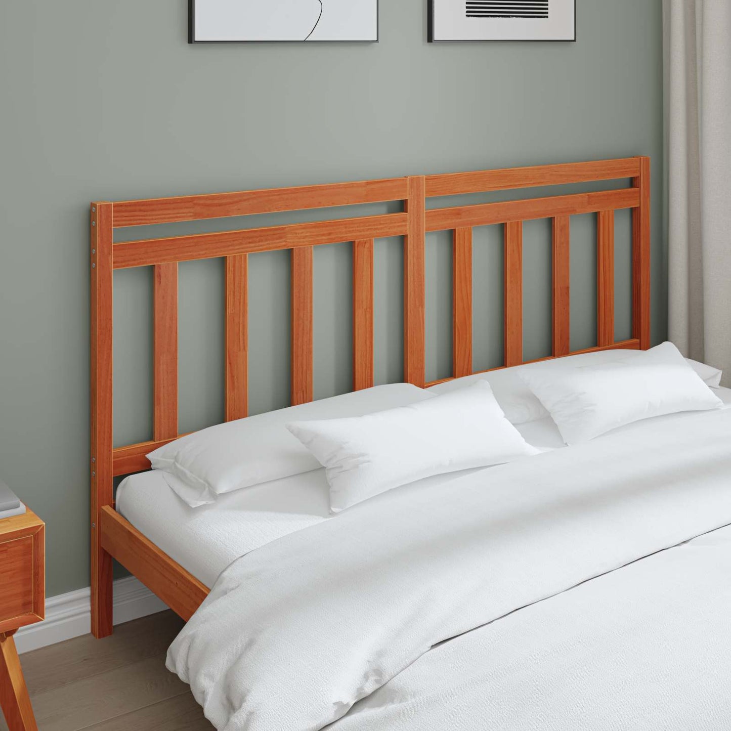 vidaXL Headboard with Headboard Wax Brown 185.5 x 100 cm 1