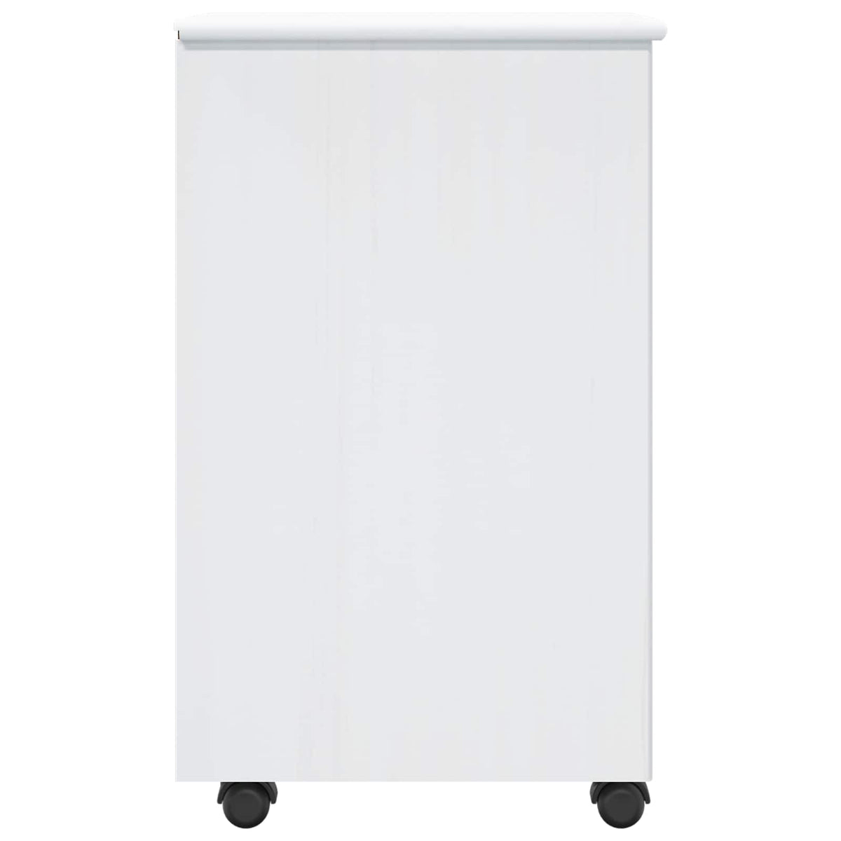 vidaXL Rolling Cabinet 34 x 39 x 65.5 cm Solid Pine Wood White 6
