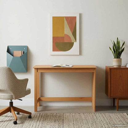 vidaXL Desk Honey Brown 112 x 50 x 75 cm Solid Pine Wood 3