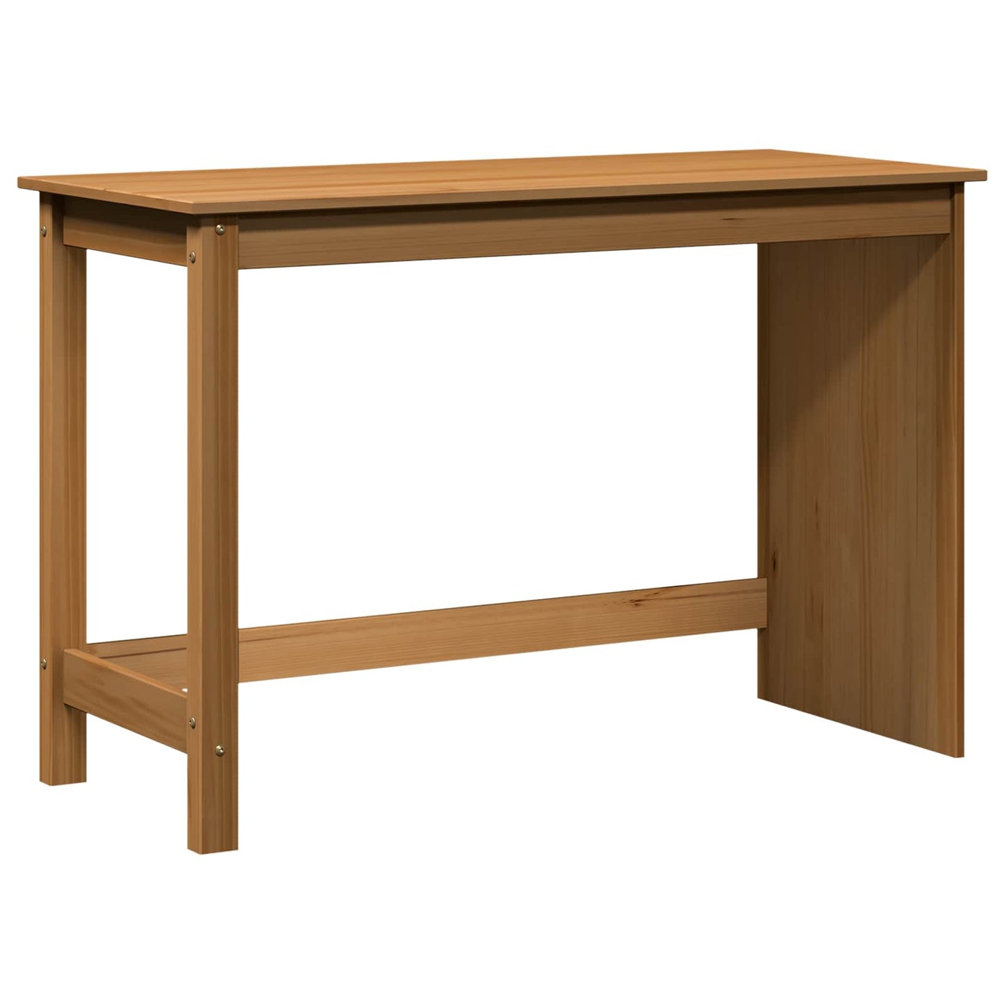 vidaXL Desk Honey Brown 112 x 50 x 75 cm Solid Pine Wood 2