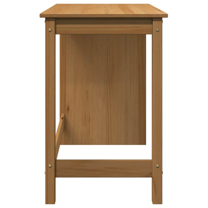 vidaXL Desk Honey Brown 112 x 50 x 75 cm Solid Pine Wood 5