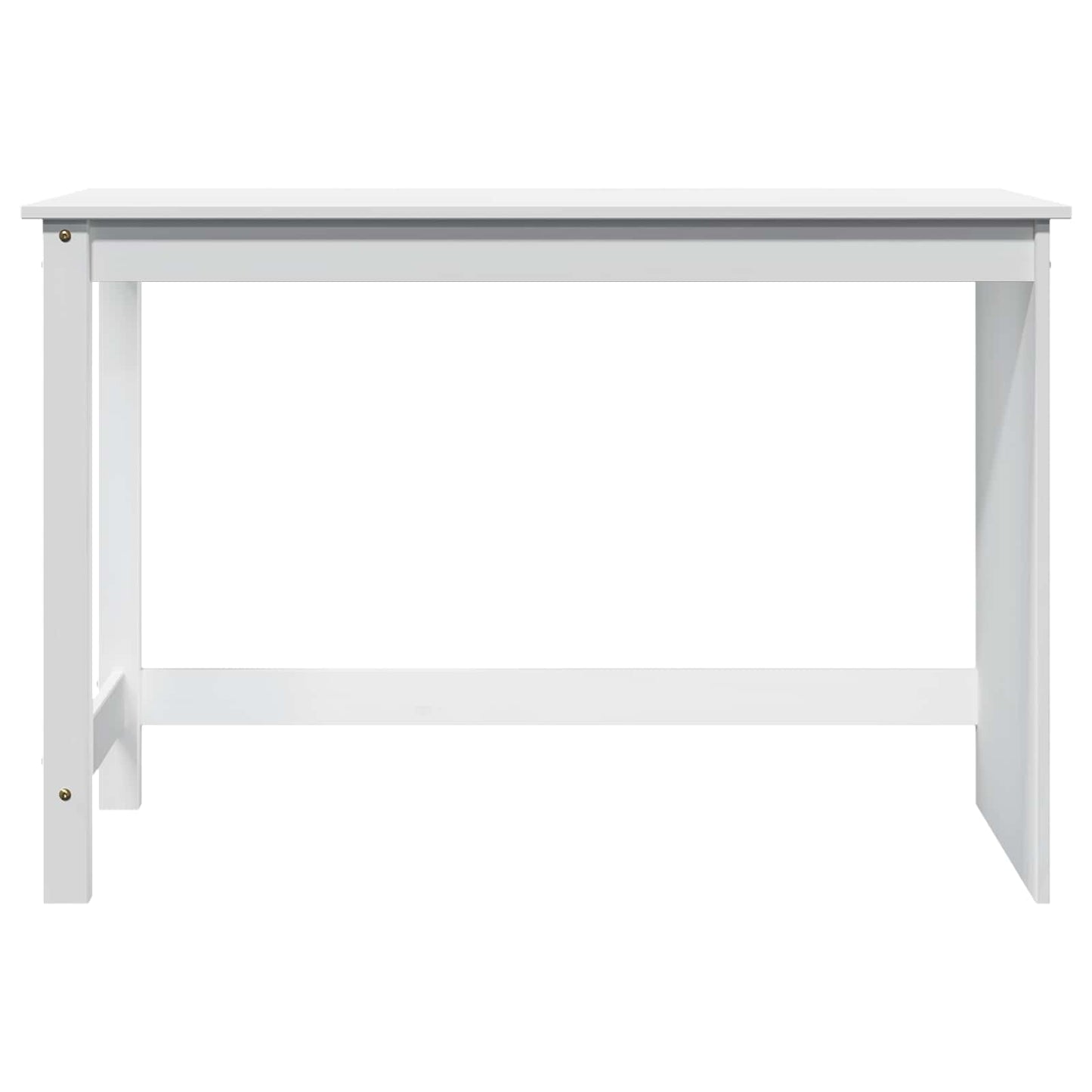 vidaXL Desk White 112 x 50 x 75 cm Solid Pine Wood 4