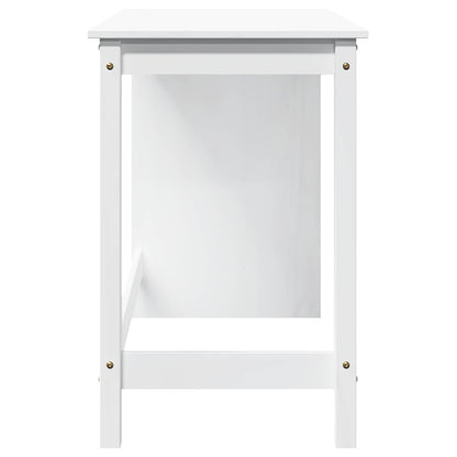vidaXL Desk White 112 x 50 x 75 cm Solid Pine Wood 5