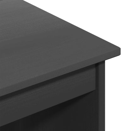 vidaXL Desk Grey 112 x 50 x 75 cm Solid Pine Wood 5