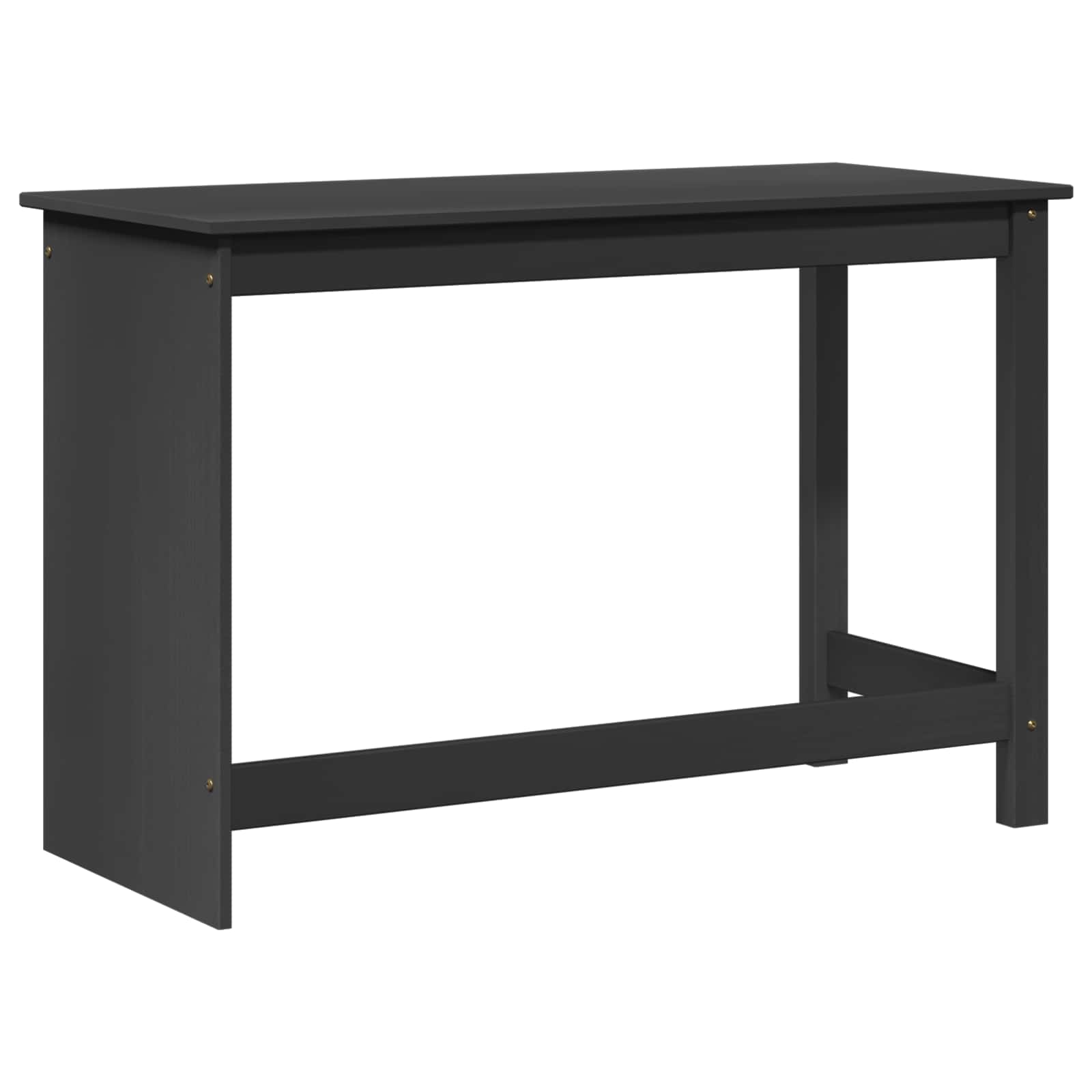 vidaXL Desk Grey 112 x 50 x 75 cm Solid Pine Wood 4