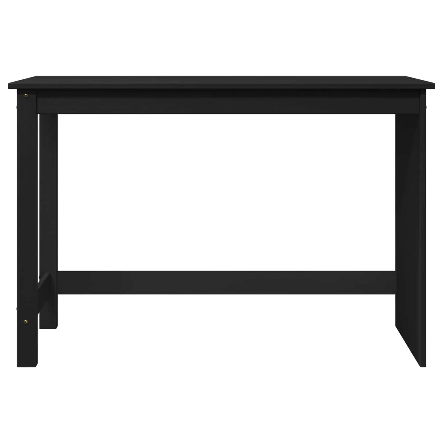 vidaXL Desk Black 112 x 50 x 75 cm Solid Pine Wood 4