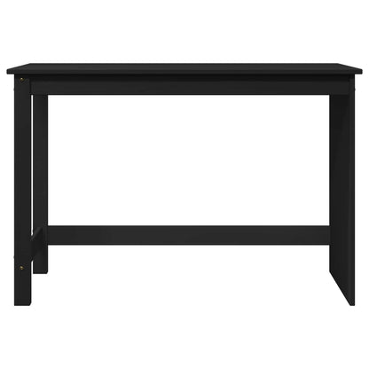 vidaXL Desk Black 112 x 50 x 75 cm Solid Pine Wood 4