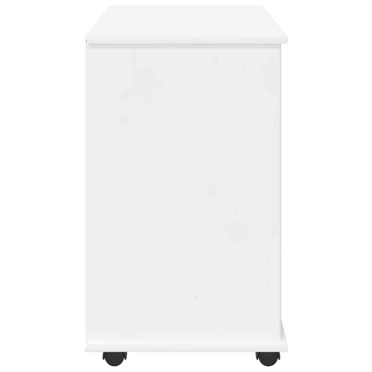 vidaXL Rolling Cabinet 63.5 x 39 x 65.5 cm Solid Pine Wood White 6