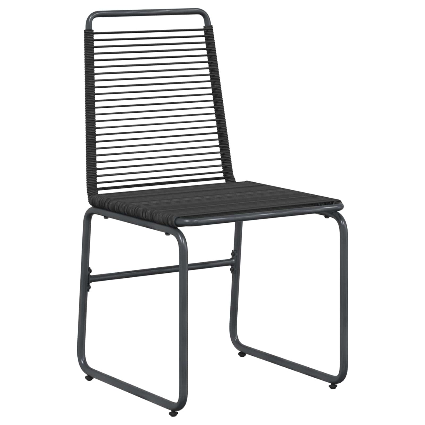 vidaXL Garden Chairs 2 pcs Black Rattan 3