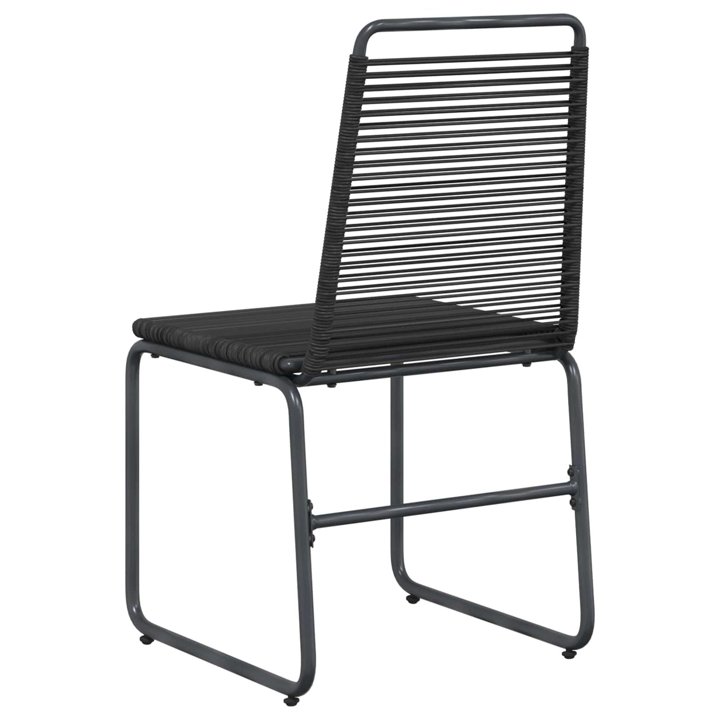 vidaXL Garden Chairs 2 pcs Black Rattan 6