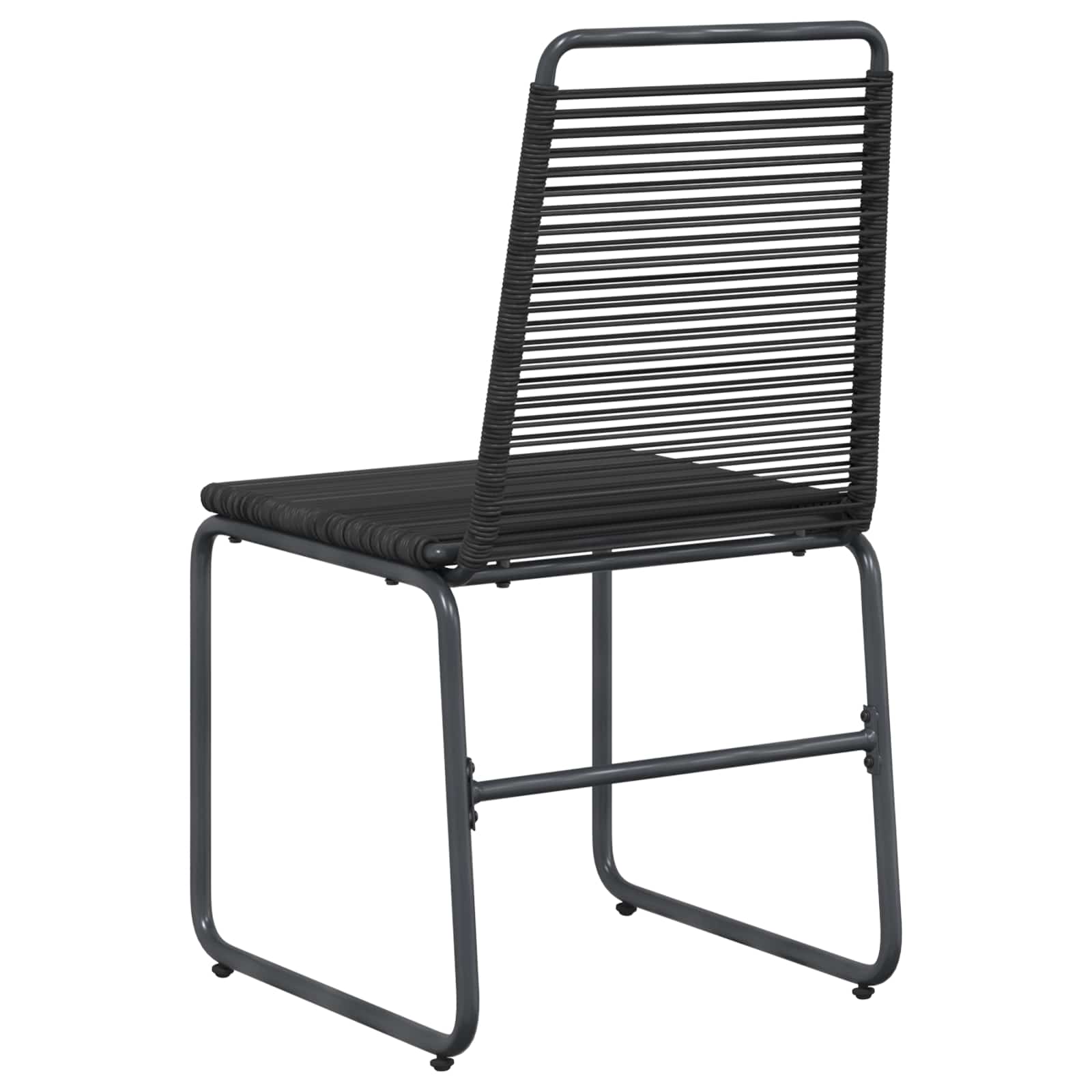 vidaXL Garden Chairs 2 pcs Black Rattan 6