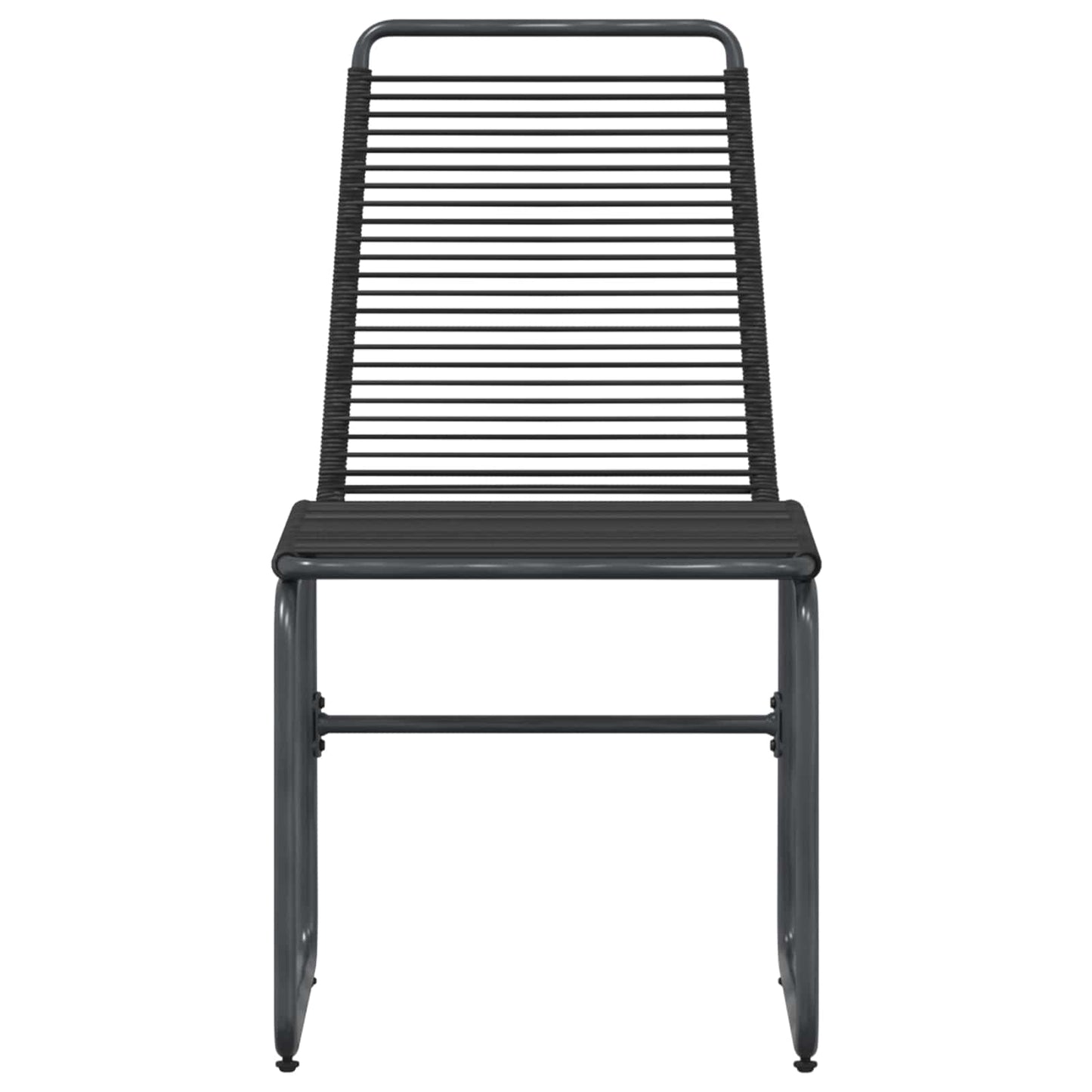 vidaXL Garden Chairs 2 pcs Black Rattan 4
