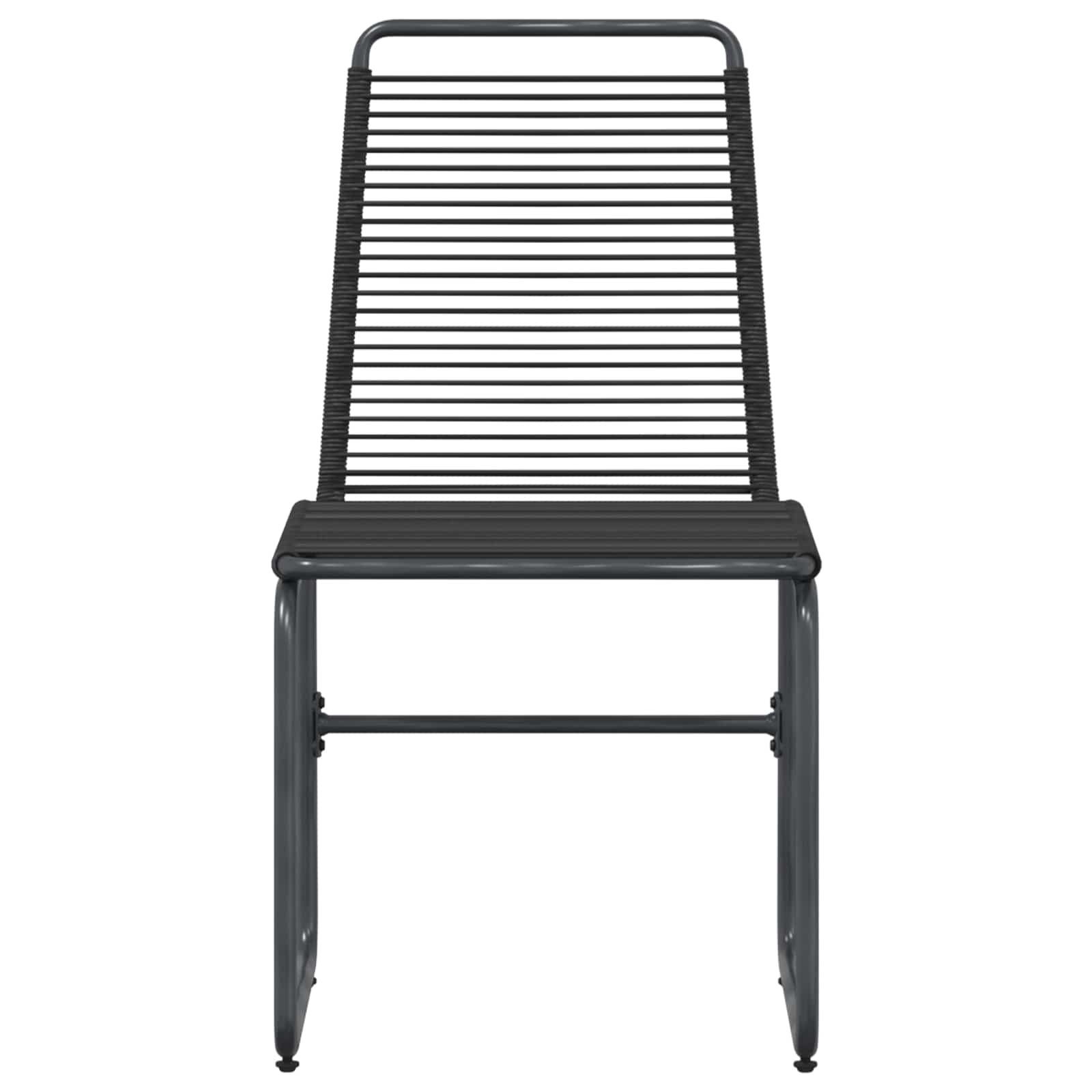 vidaXL Garden Chairs 2 pcs Black Rattan 4