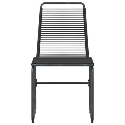 vidaXL Garden Chairs 2 pcs Black Rattan 4