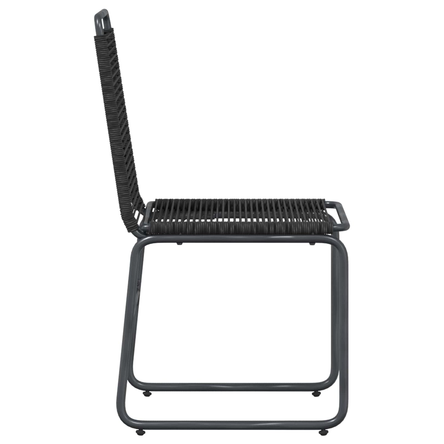 vidaXL Garden Chairs 2 pcs Black Rattan 5