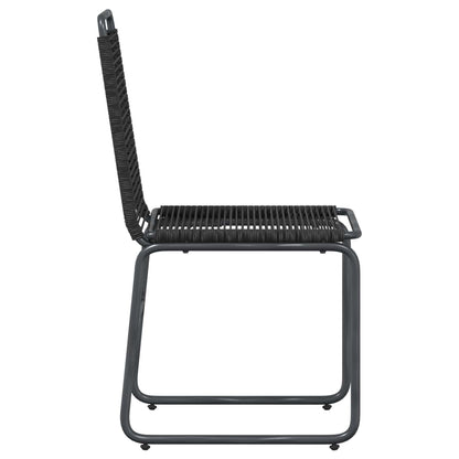 vidaXL Garden Chairs 2 pcs Black Rattan 5
