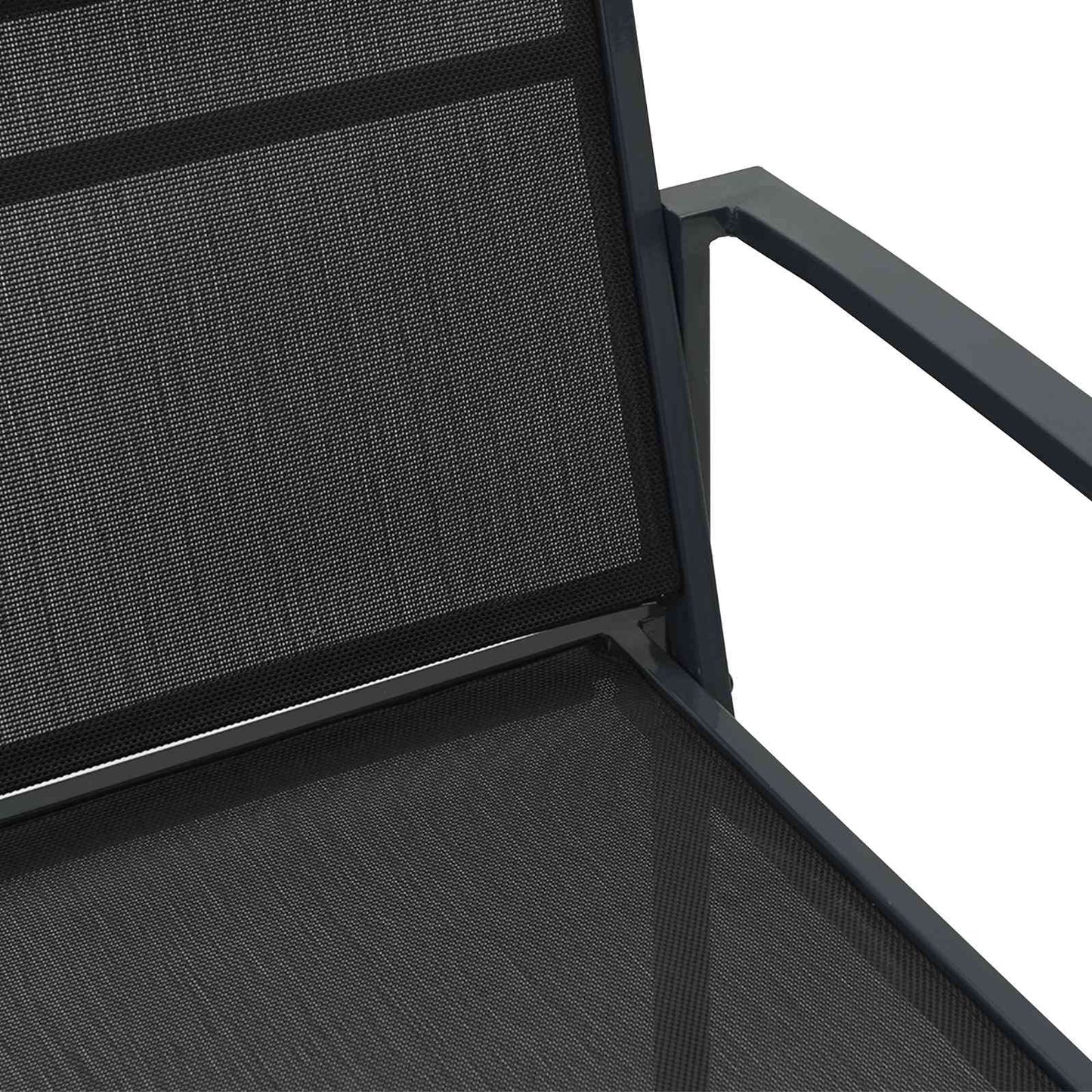 vidaXL Garden Chairs 2 pcs Black and Anthracite Textilene Fabric 4