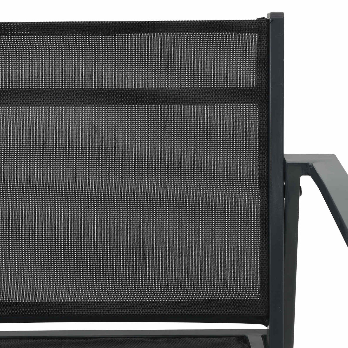 vidaXL Garden Chairs 2 pcs Black and Anthracite Textilene Fabric 5