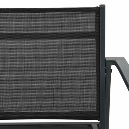 vidaXL Garden Chairs 2 pcs Black and Anthracite Textilene Fabric 5