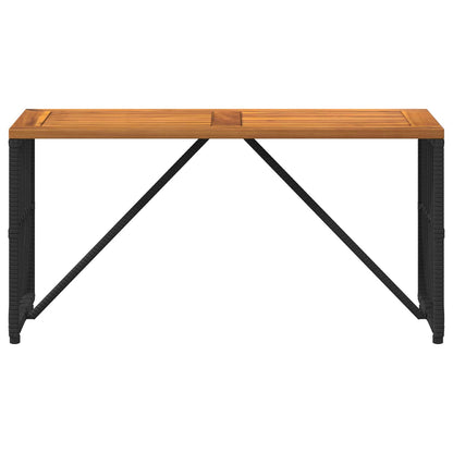 vidaXL Outdoor Table Black 80 x 40 x 40 cm Steel and Poly Rattan 5