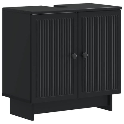 vidaXL Bathroom Sink Cabinet EDE Black 59.5 x 31.5x 59 cm 1