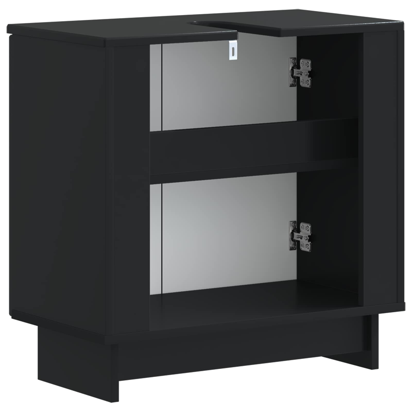 vidaXL Bathroom Sink Cabinet EDE Black 59.5 x 31.5x 59 cm 5