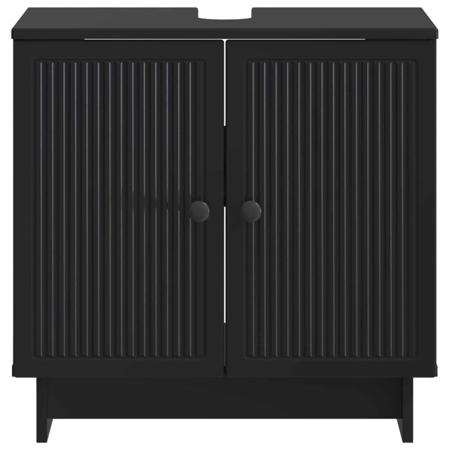 vidaXL Bathroom Sink Cabinet EDE Black 59.5 x 31.5x 59 cm 3