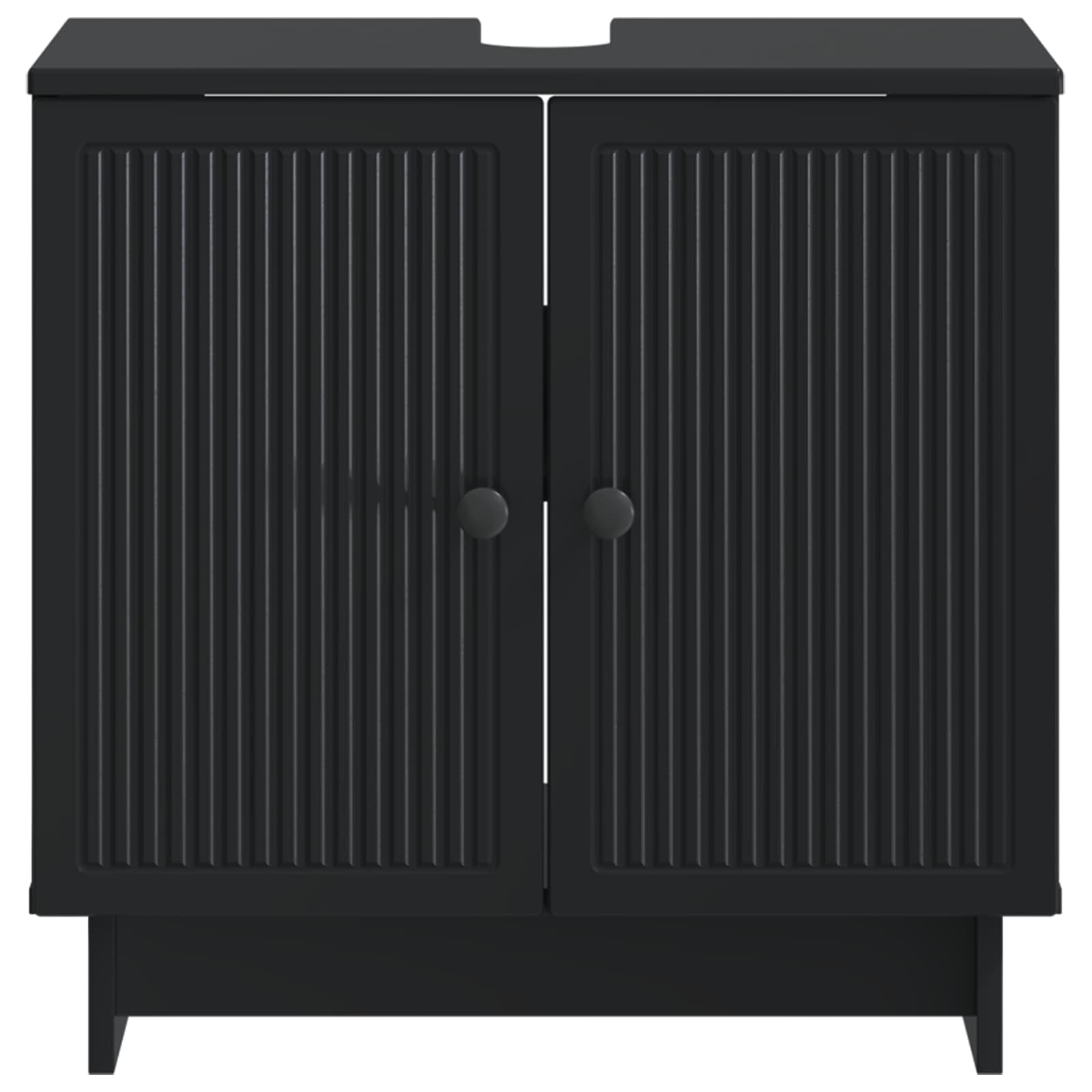 vidaXL Bathroom Sink Cabinet EDE Black 59.5 x 31.5x 59 cm 3