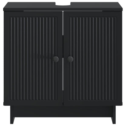 vidaXL Bathroom Sink Cabinet EDE Black 59.5 x 31.5x 59 cm 3