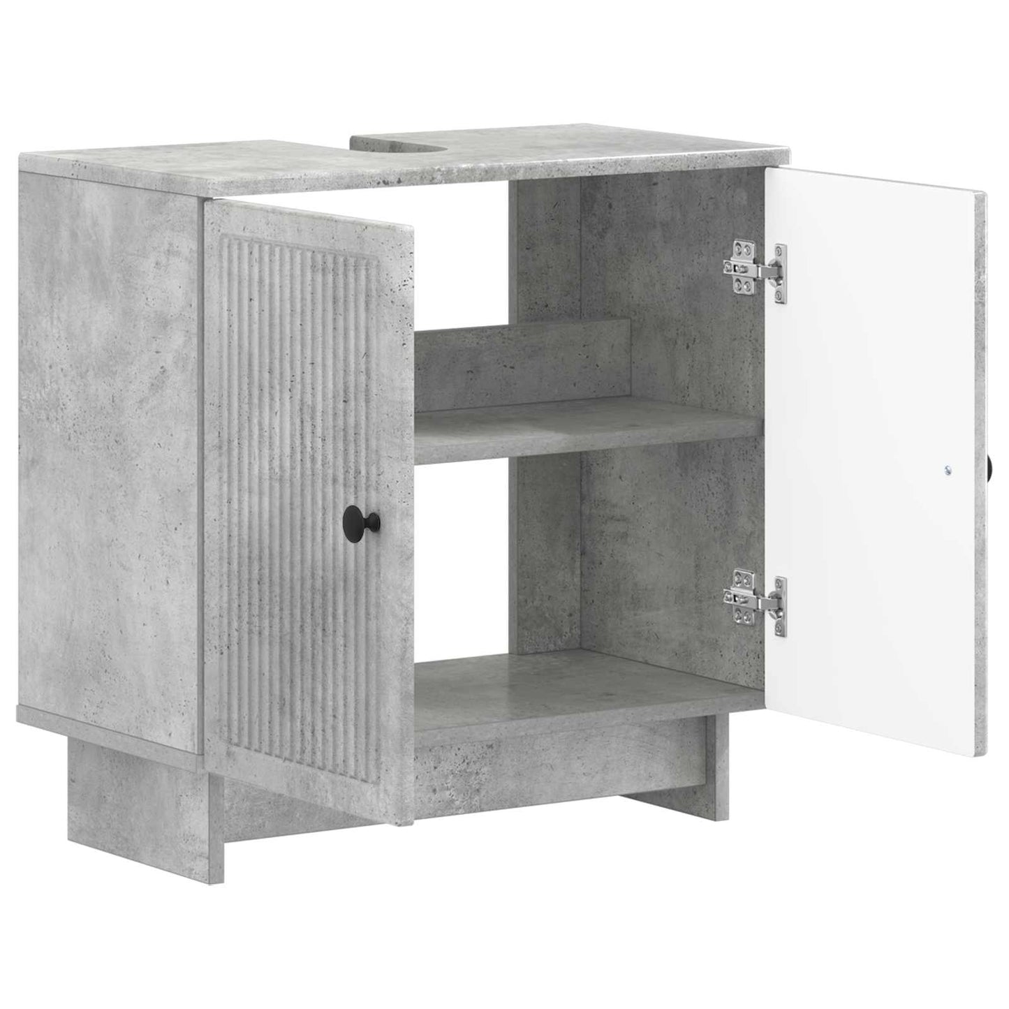 vidaXL Bathroom Sink Cabinet EDE Concrete Grey 59.5 x 31.5x 59 cm 2