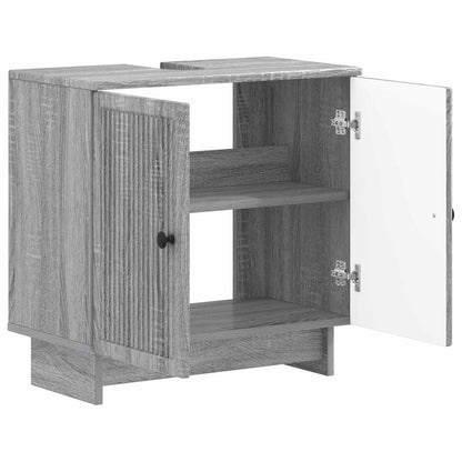 vidaXL Bathroom Sink Cabinet EDE Grey Sonoma 59.5 x 31.5x 59 cm 2